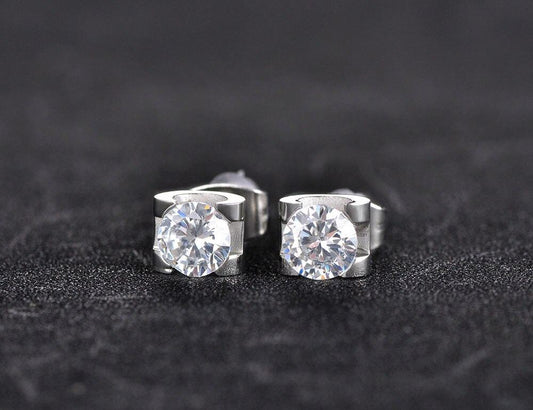 Boucles d’oreilles Brillantes en acier inoxydable