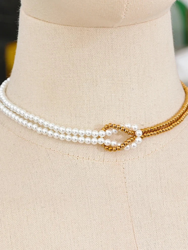 Collier Mélanie en acier inoxydable doré