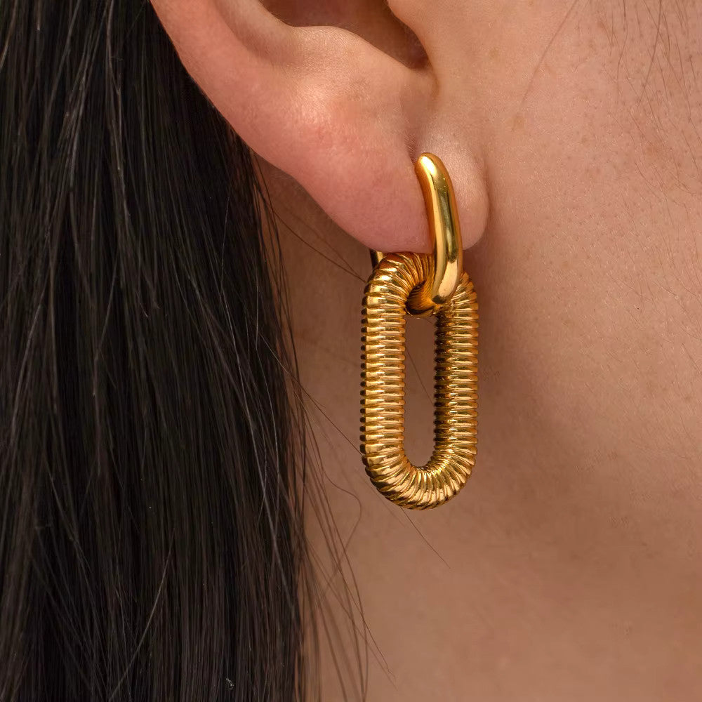 Boucles d’oreilles transformables Pollie en acier inoxydable