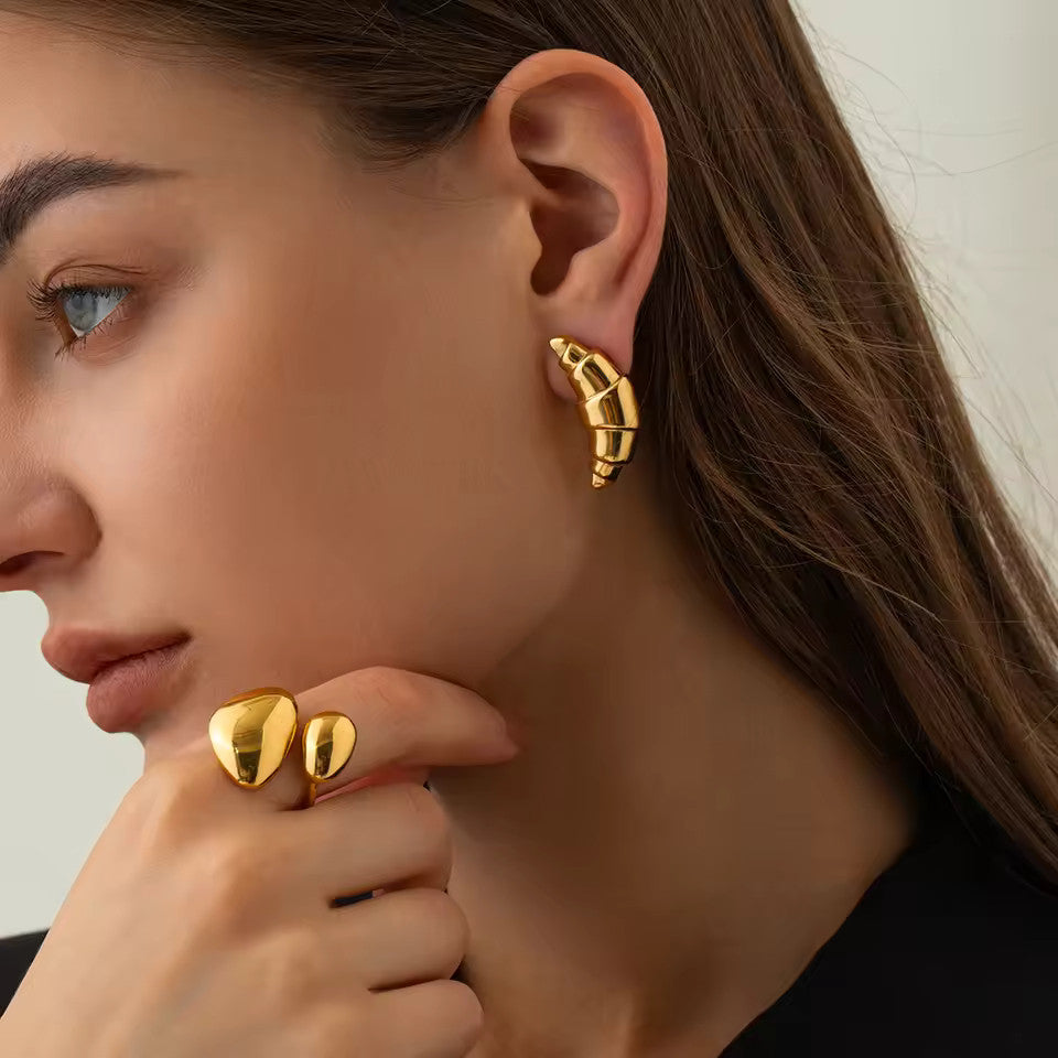 Bague Amber oversize dorée