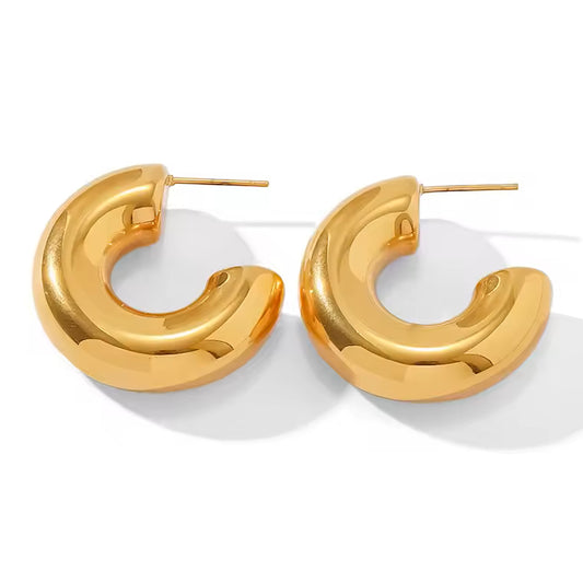 Boucles d’oreilles volumineuses Laila en acier inoxydable