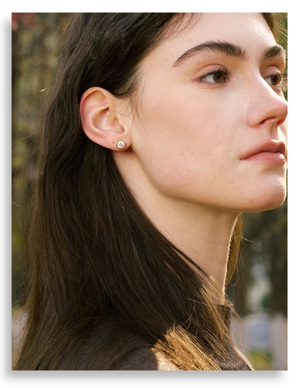 Boucles d’oreilles puces Magie avec zircons en acier inoxydable