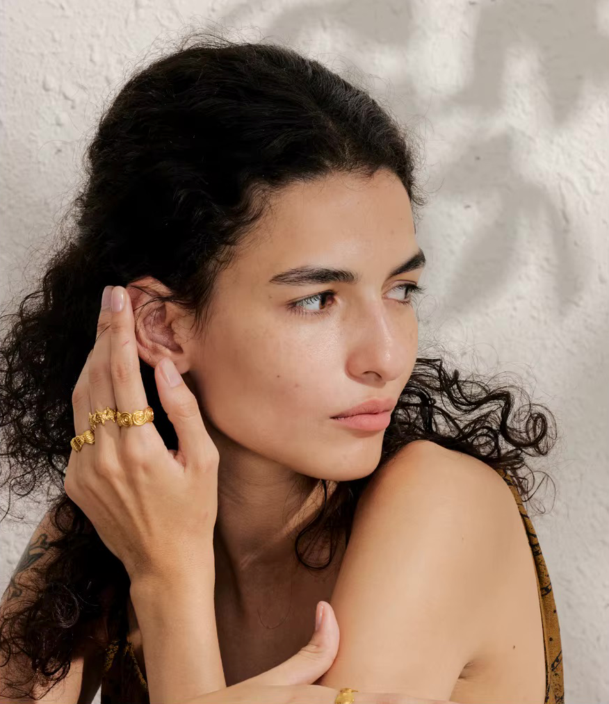 Bague dorée Escargot