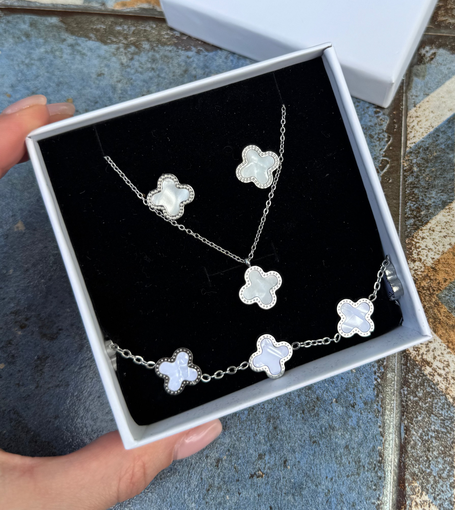 Bracelet Trèfle blanc pour femme