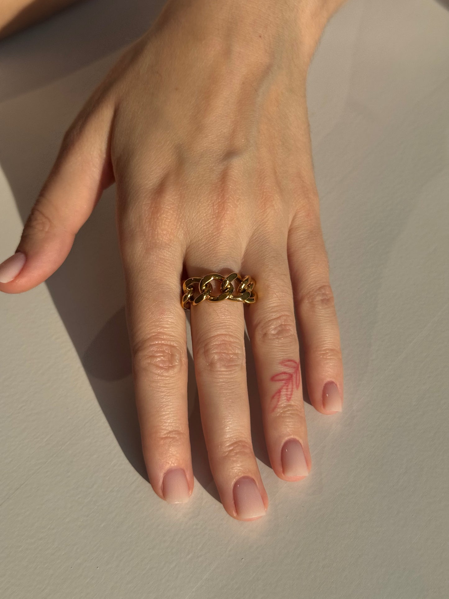 Bague Bergamo en acier inoxydable doré
