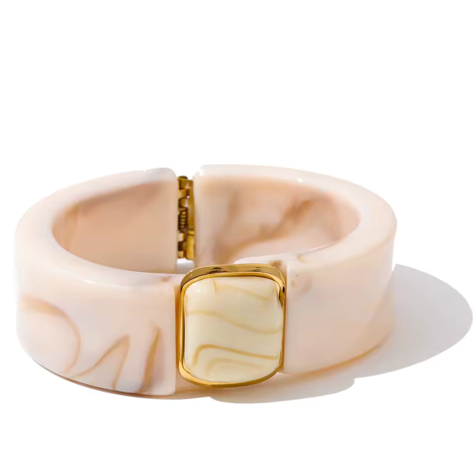 Bracelet Riviera en résine et acier inoxydable