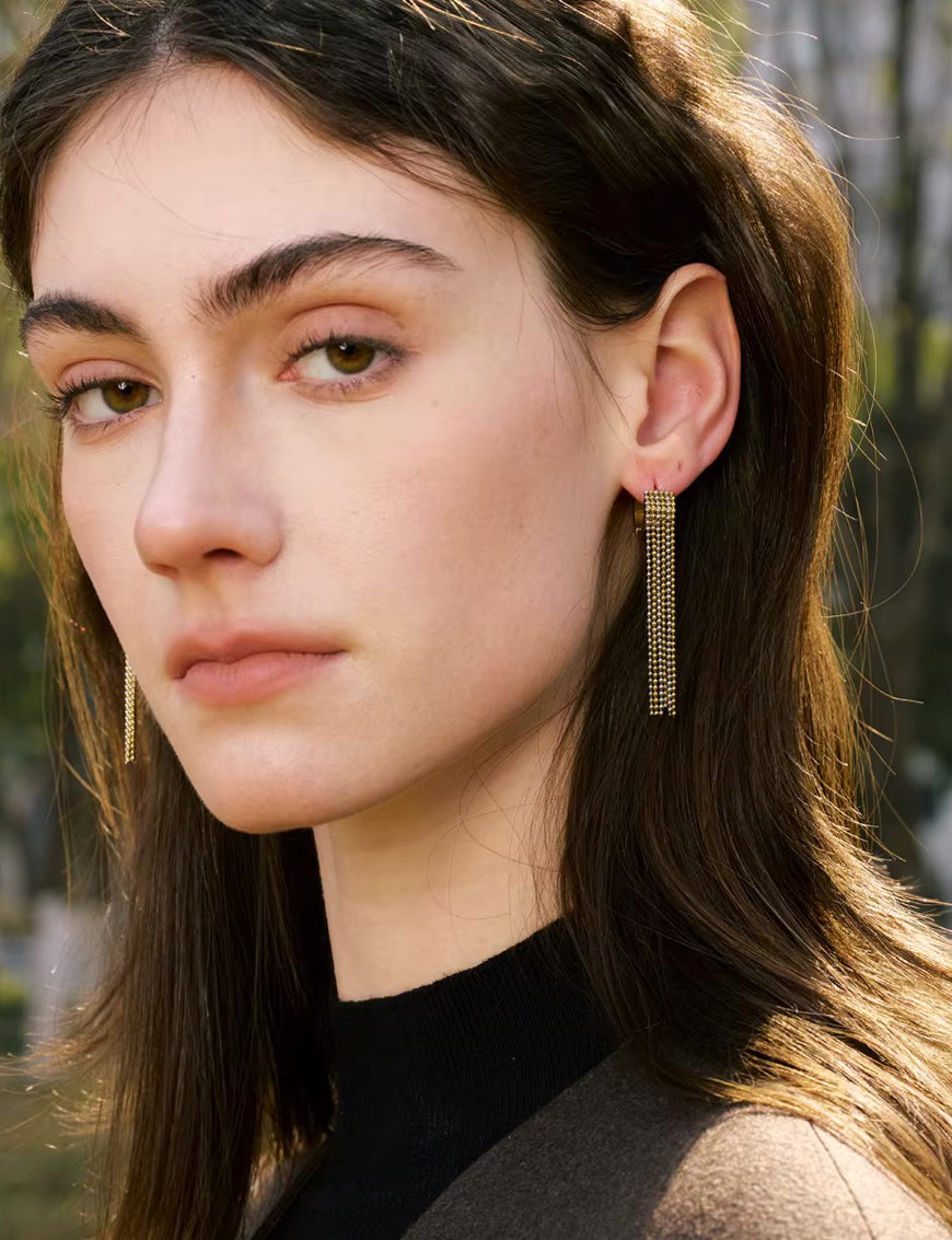 Boucles d'oreilles pendantes Colette en acier inoxydable