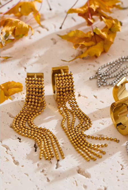 Boucles d'oreilles pendantes Colette en acier inoxydable