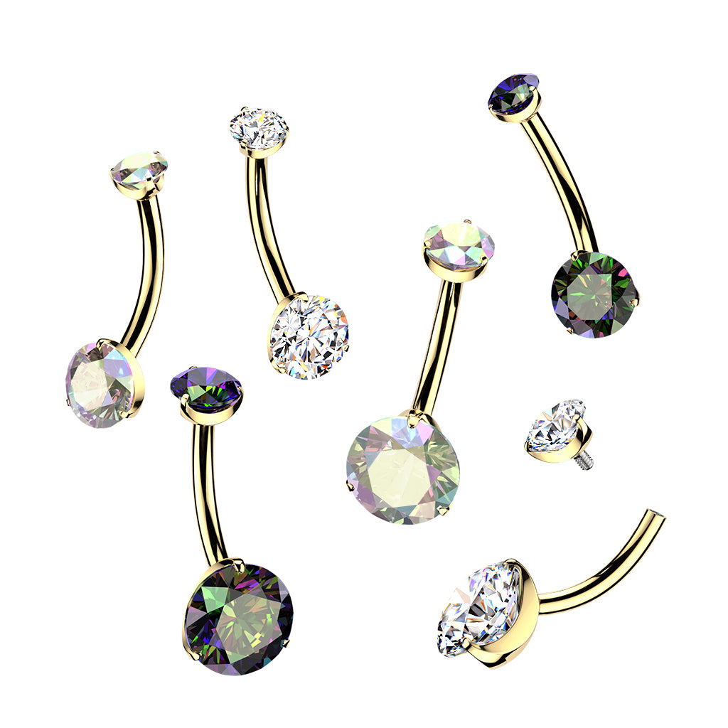 Piercing nombril Cristal en titane