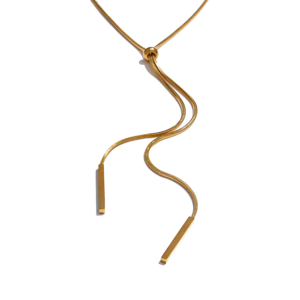 Collier Ligne en acier inoxydable doré