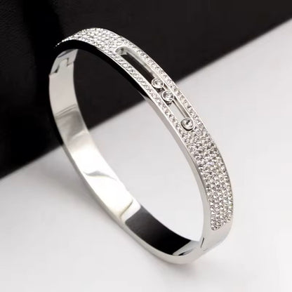 Bracelet Alba avec des zircons en acier inoxydable