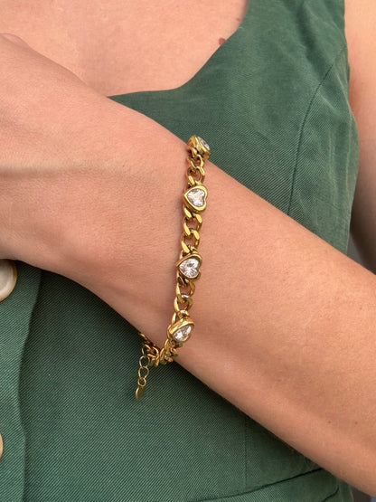 Bracelet Mia en acier inoxydable doré