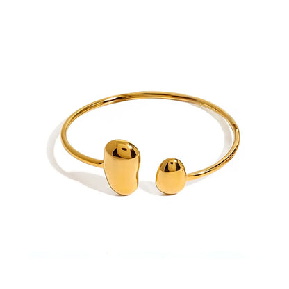 Bracelet manchette Amber en acier inoxydable