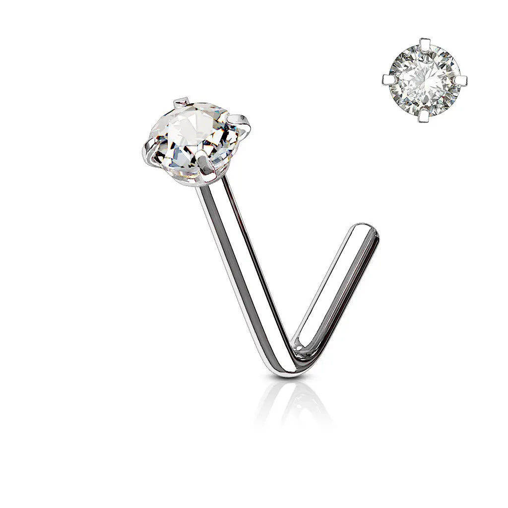 Piercing nez Rond En Forme de L en acier inoxydable