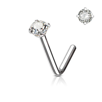 Piercing nez Rond En Forme de L en acier inoxydable