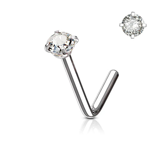 Piercing nez Rond En Forme de L en acier inoxydable