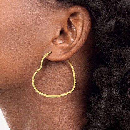 Boucles d’oreilles ores coeur ren acier inoxydable