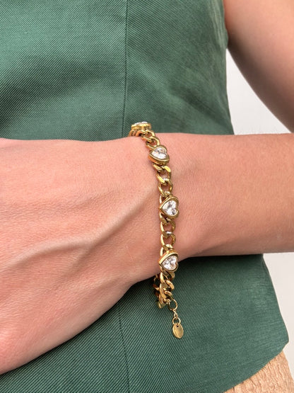 Bracelet Mia en acier inoxydable doré