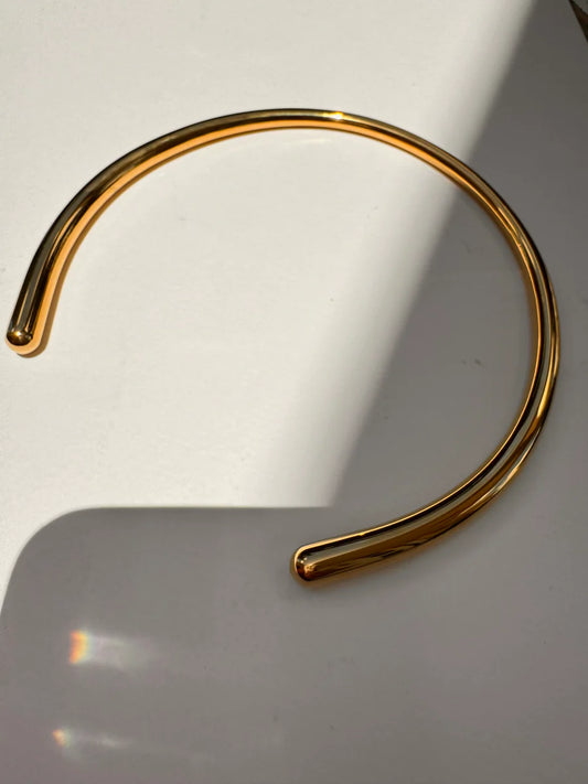 Collier ras-du-cou Magnétique en acier inoxydable doré