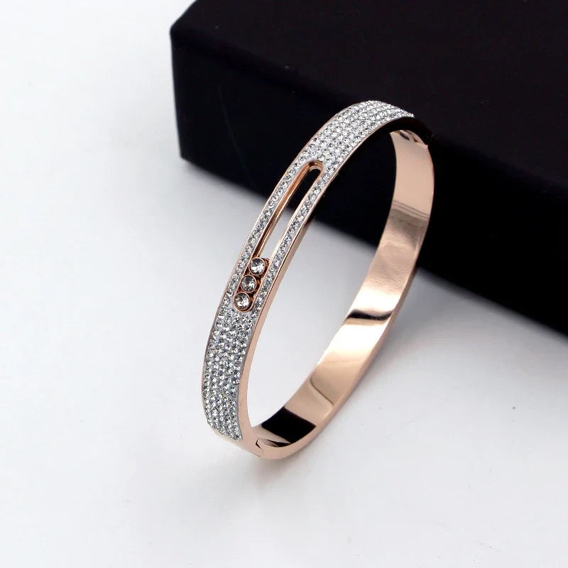 Bracelet Alba avec des zircons en acier inoxydable