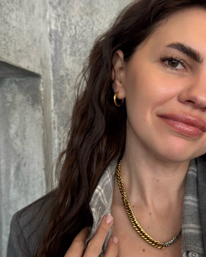 Collier Duos en acier inoxydable bicolore