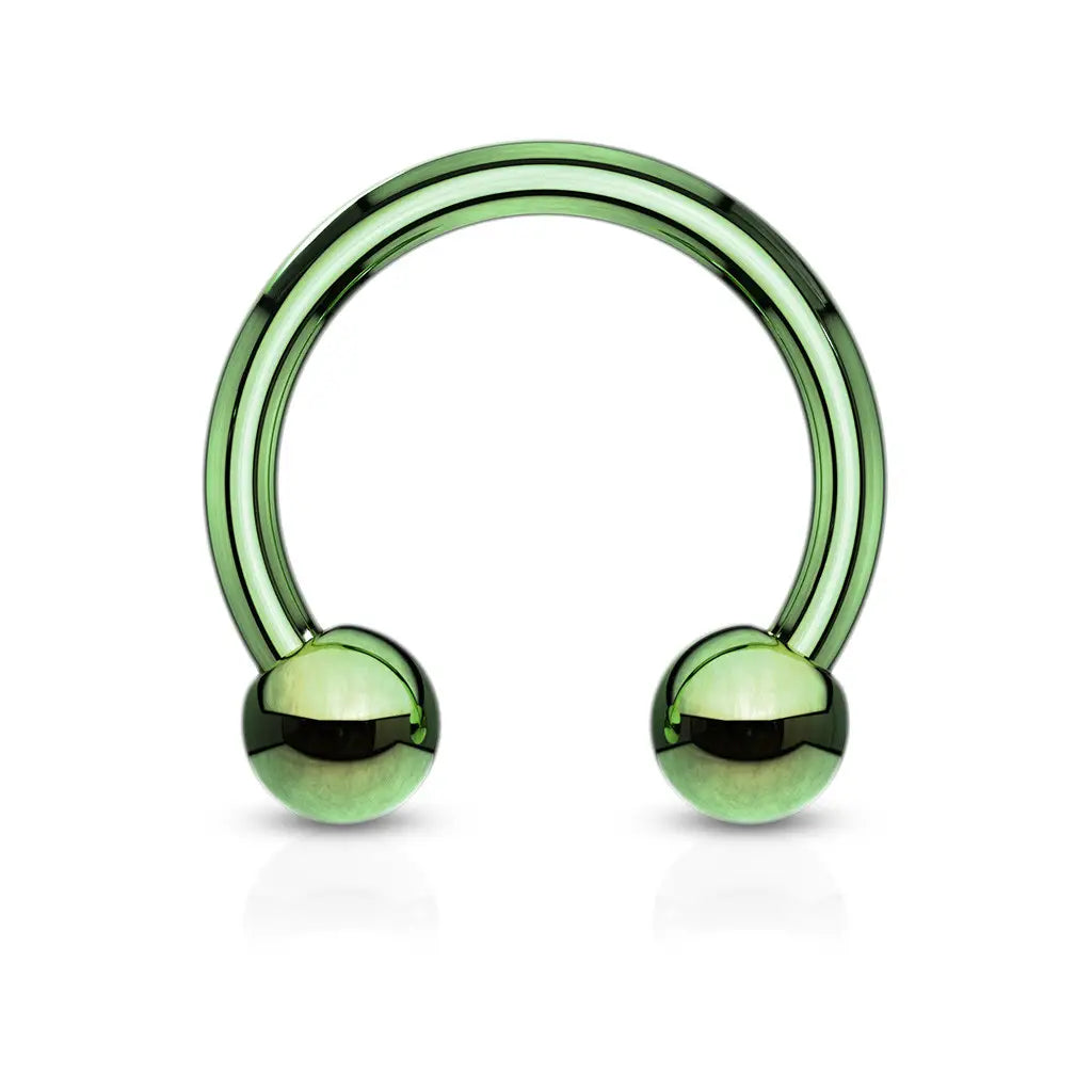 Piercing septum Fer à cheval bille 10 mm en acier inoxydable