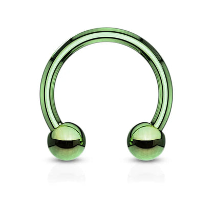 Piercing septum Fer à cheval bille 10 mm en acier inoxydable
