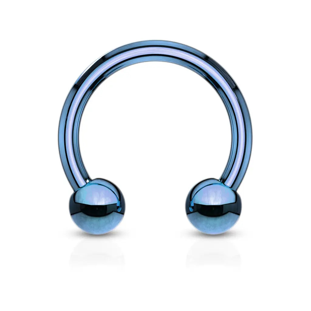 Piercing septum Fer à cheval bille 10 mm en acier inoxydable