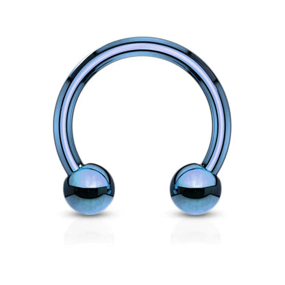 Piercing septum Fer à cheval bille 10 mm en acier inoxydable