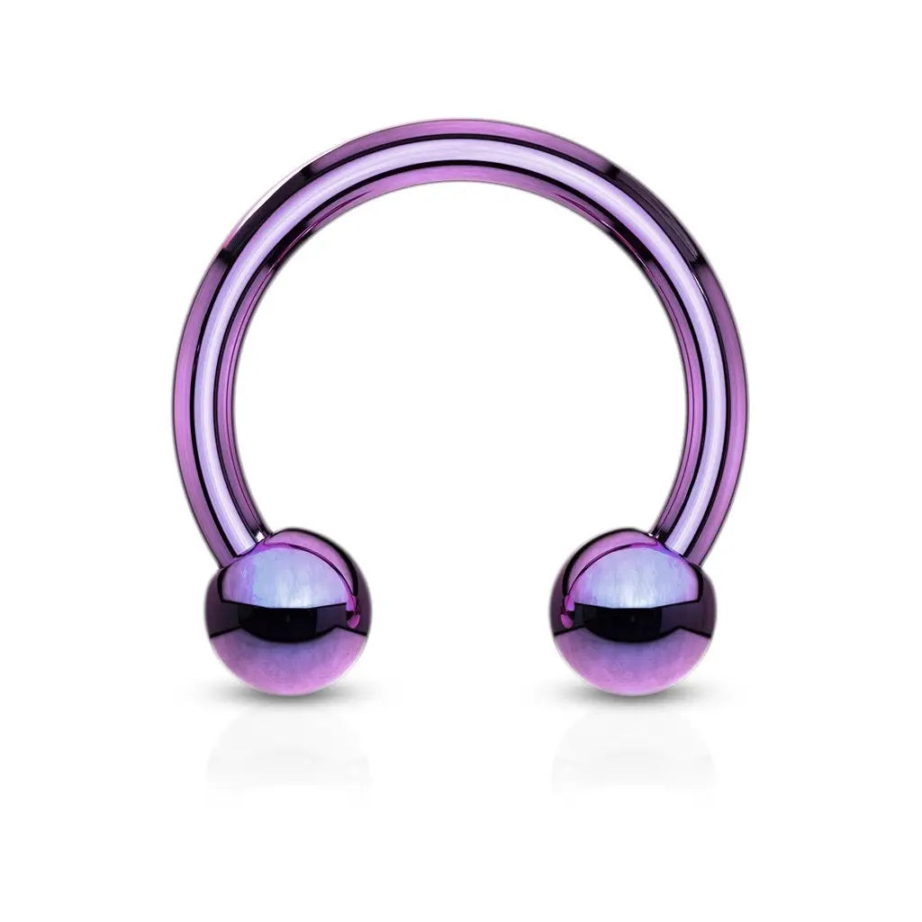Piercing septum Fer à cheval bille 10 mm en acier inoxydable