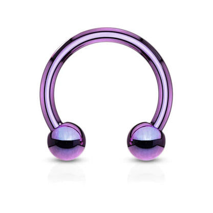 Piercing septum Fer à cheval bille 10 mm en acier inoxydable