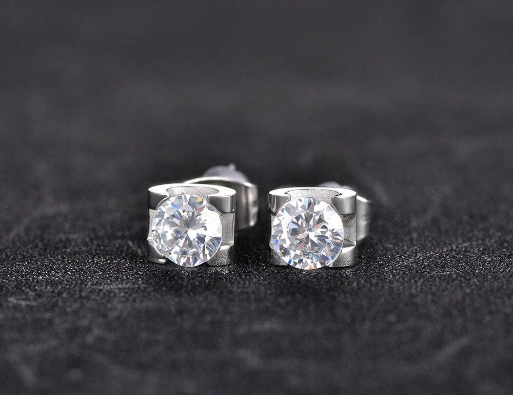 Boucles d’oreilles Brillantes en acier inoxydable