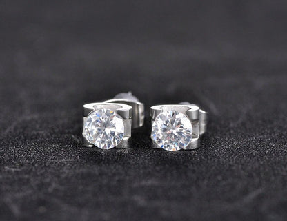 Boucles d’oreilles Brillantes en acier inoxydable