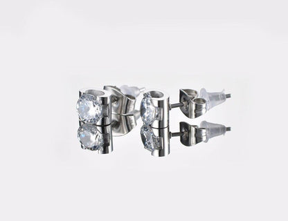 Boucles d’oreilles Brillantes en acier inoxydable