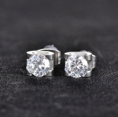 Boucles d’oreilles Brillantes en acier inoxydable