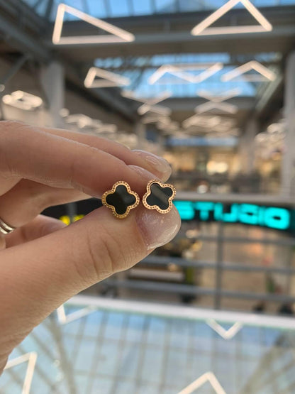 Boucles d’oreilles trèfle ores en acier inoxydable