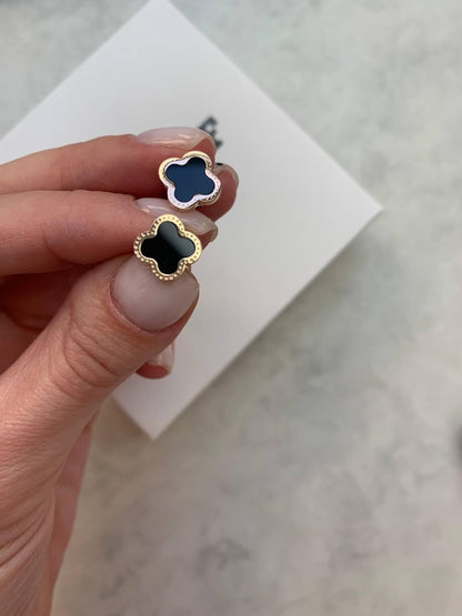 Boucles d’oreilles trèfle ores en acier inoxydable
