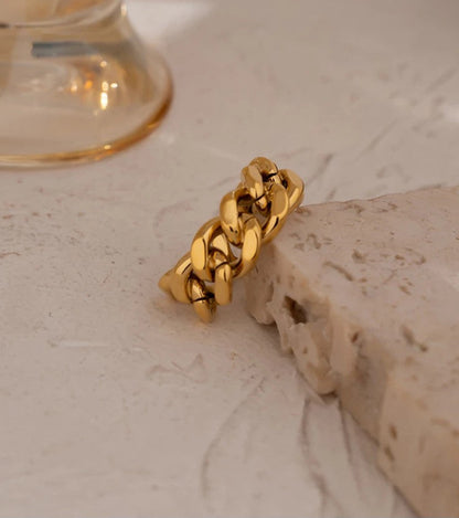 Bague Bergamo en acier inoxydable doré