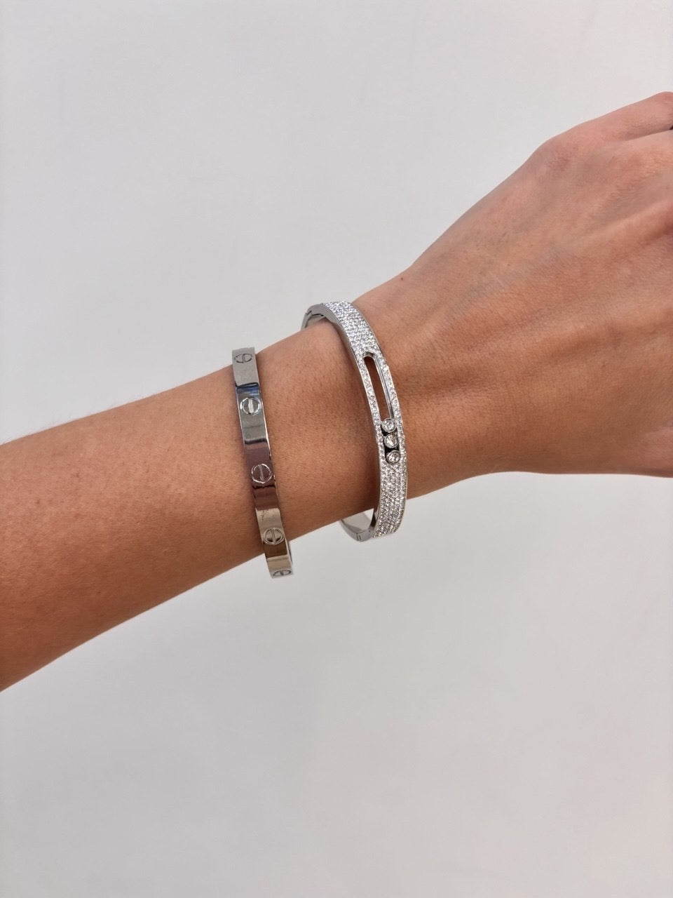 Bracelet Alba avec des zircons en acier inoxydable