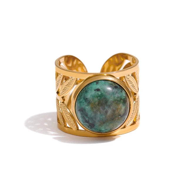 Bague Frida en acier inoxydable doré