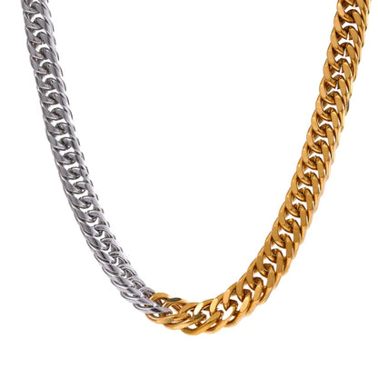 Collier Duos en acier inoxydable bicolore