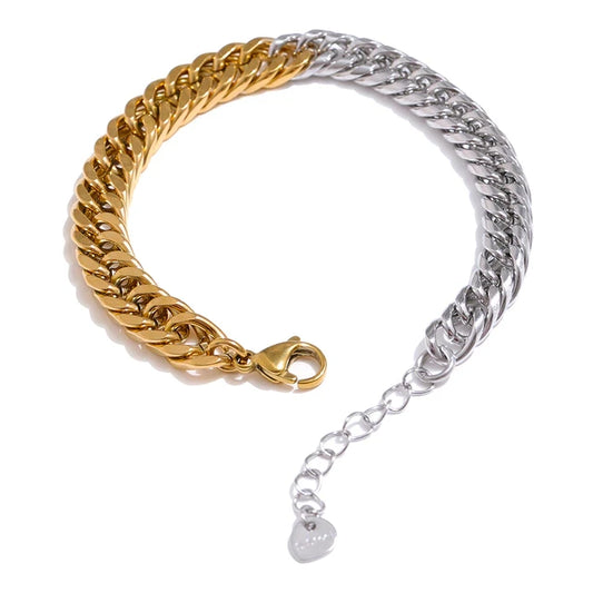 Bracelet Duos en acier inoxydable bicolore