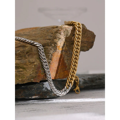 Collier Duos en acier inoxydable bicolore