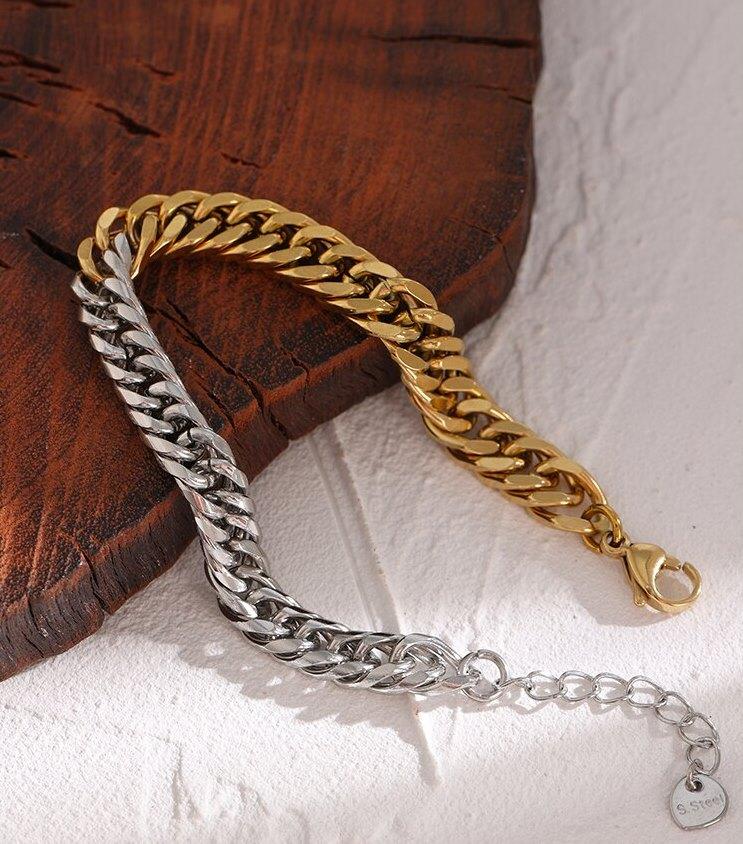 Bracelet Duos en acier inoxydable bicolore