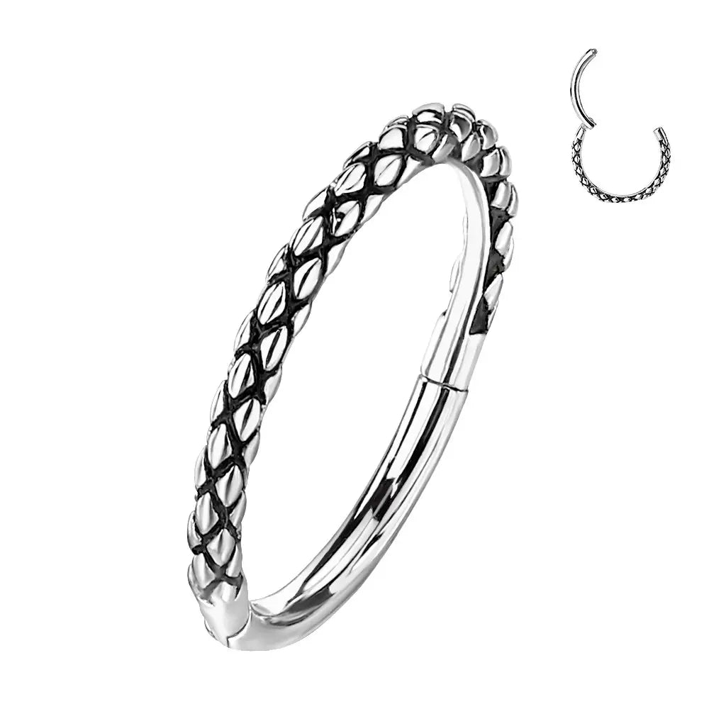 Anneau de piercing nez Serpent en acier inoxydable