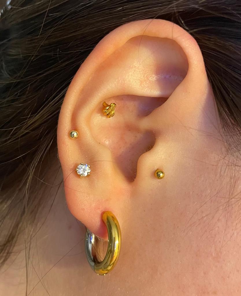 Boucles d’oreilles Duos en acier inoxydable