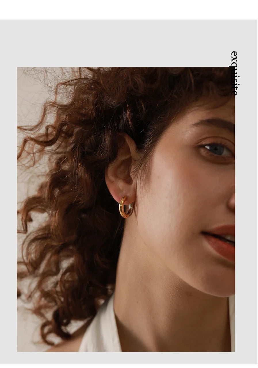 Boucles d’oreilles Duos en acier inoxydable