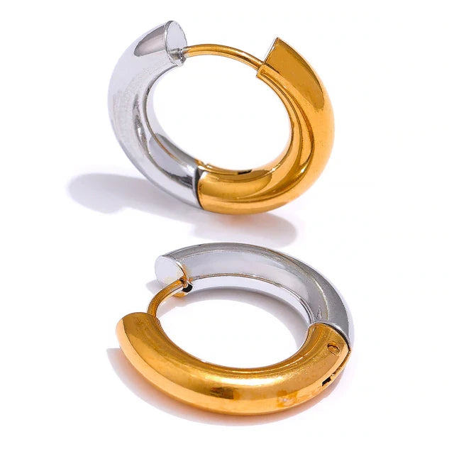Boucles d’oreilles Duos en acier inoxydable
