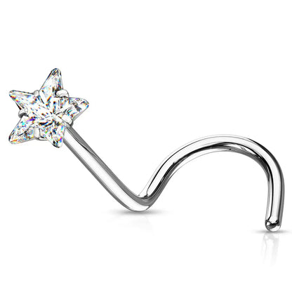 Piercing nez étoile en acier inoxydable