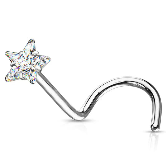Piercing nez étoile en acier inoxydable